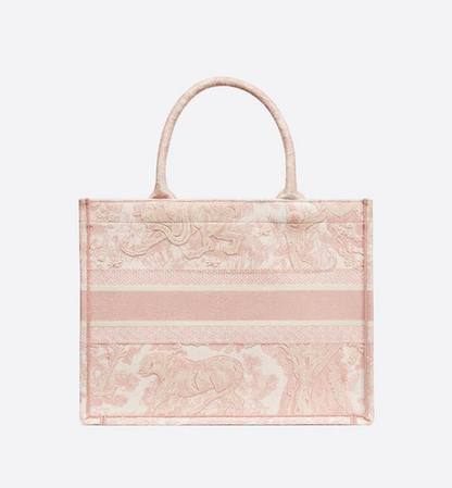 DIOR BOOK TOTE Pink Toile de (36 x 27.5 x 16.5 cm)