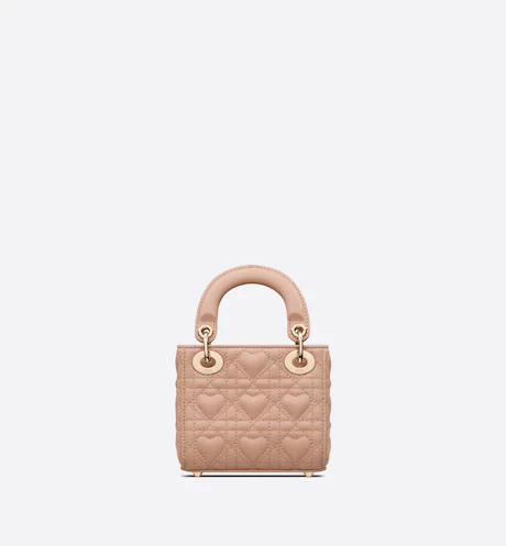 MICRO LADY DIOR BAG Pink with Heart Motif