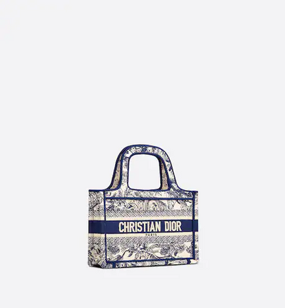 MINI DIOR BOOK TOTE Blue Toile de (22.5 x 15 x 6 cm)