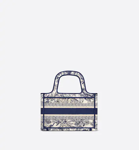 MINI DIOR BOOK TOTE Blue Toile de (22.5 x 15 x 6 cm)