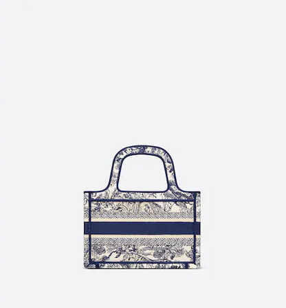MINI DIOR BOOK TOTE Blue Toile de (22.5 x 15 x 6 cm)