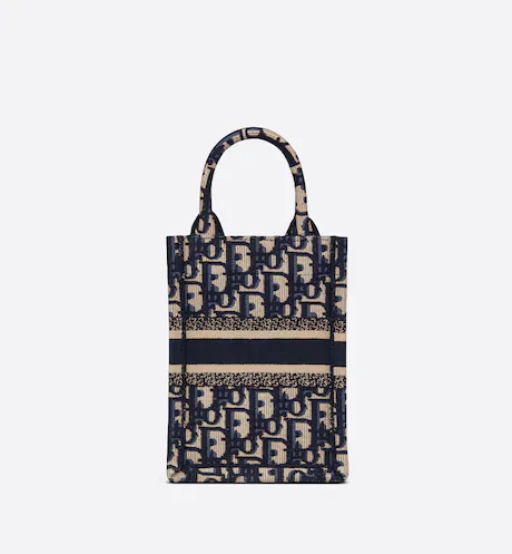 MINI DIOR BOOK TOTE PHONE BAG Blue Dior (13 x 18 x 5 cm)