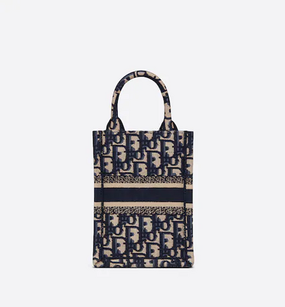 MINI DIOR BOOK TOTE PHONE BAG Blue Dior (13 x 18 x 5 cm)