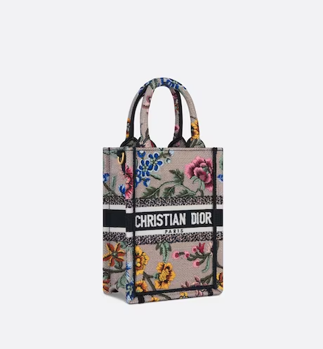 MINI DIOR BOOK TOTE PHONE BAG Pink Dior (13 x 18 x 5 cm)