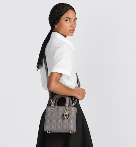 SMALL LADY DIOR MY BAG Steel Gray