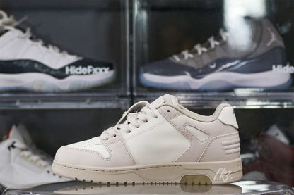 Off-White White & Beige Out Of Office Sneakers