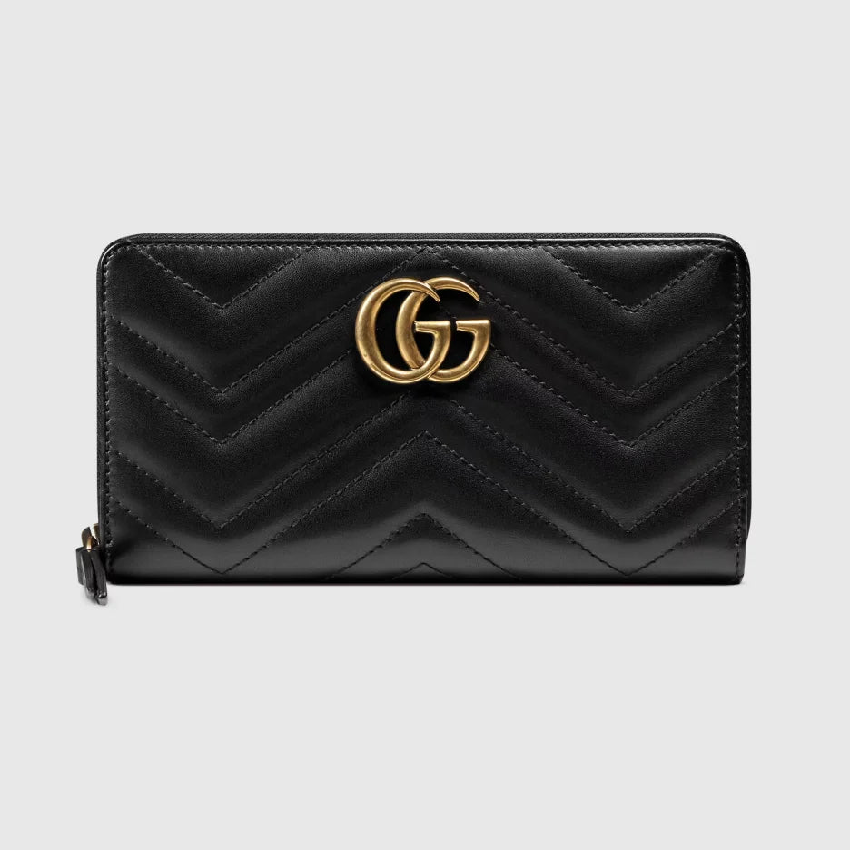 Gucci Marmont small shoulder bag+GG Marmont zip around wallet