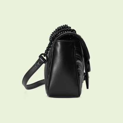 hand small shoulder bag – Black Leather