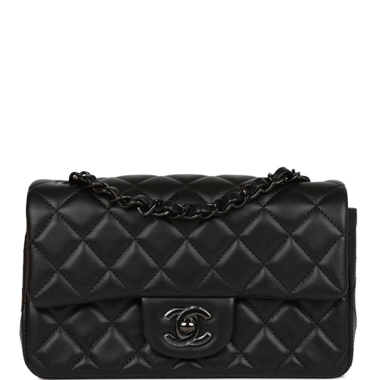 Mini Flap Bag SO Black Black Hardware for MR