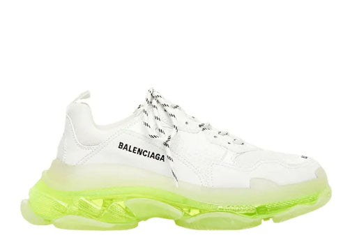 Balenciag* Triple S Clear Sole White Fluo Yellow (W)