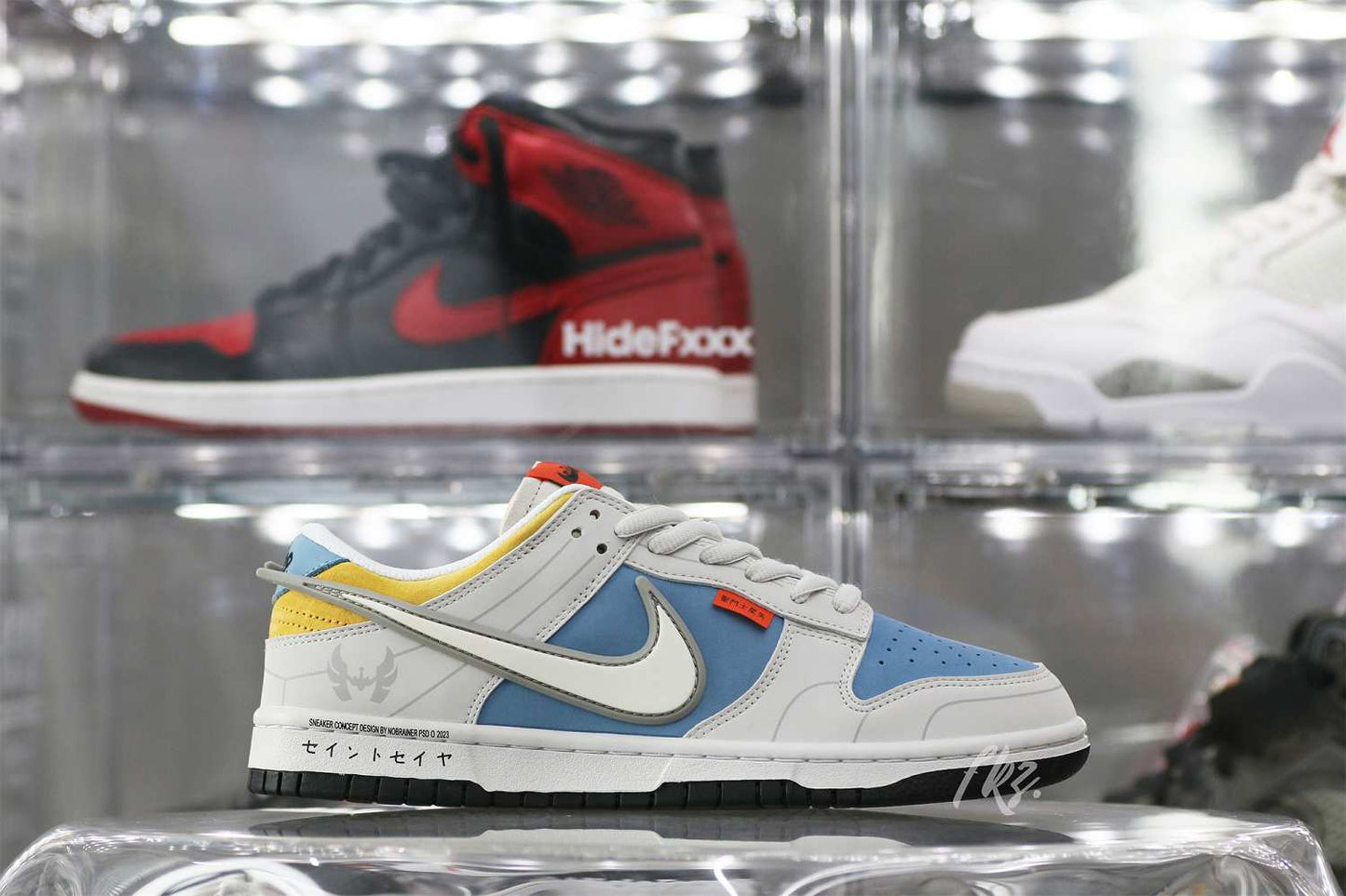 Nike SB Dunk Low & Athena Sail Blun White Grey