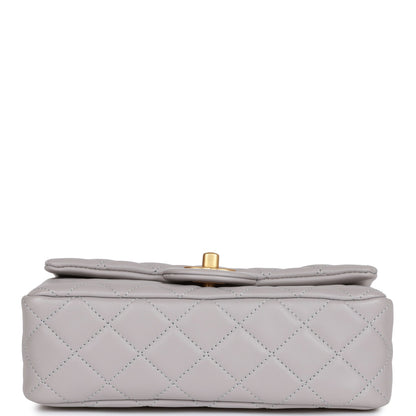Mini Flap Bag Light Grey Hardware