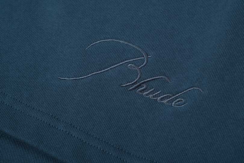 RHUDE monogram logo embroidered drawstring shorts