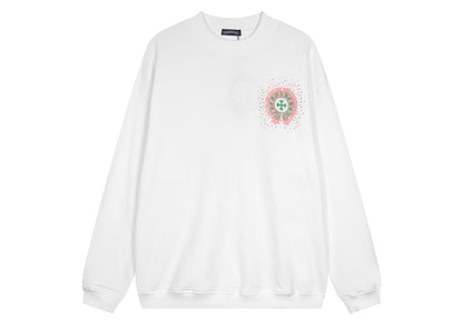 Chrome Hearts latest heavy-weight basic crewneck sweatshirt in white OYP1C7DU