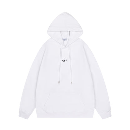Off-White 24SS new embroidered scythe and arrow loose-fit hoodie