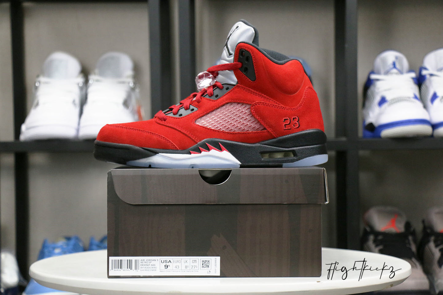 Air Jordan 5 Retro Raging Bull Red Suede