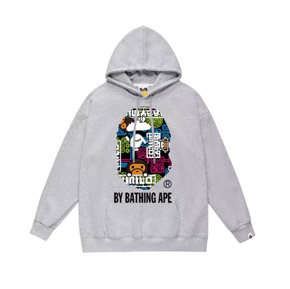 BAPE Ape Head cartoon graphic print hoodie TZ4LA1SU