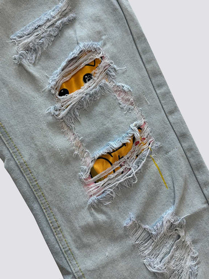 Drew House Teddy Bear Smiling Face Jeans