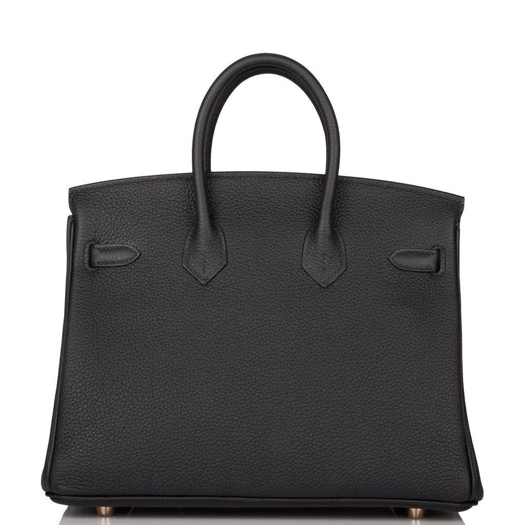 Hermès Birkin 25 Black Togo Rose Gold Hardware