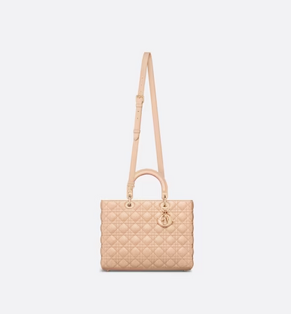 LARGE LADY DIOR BAG Sand Pink