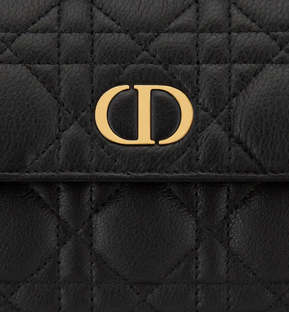 DIOR CARO WALLET Black
