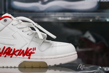 OFF-WHITE White & Red Out of Office OOO sneakers