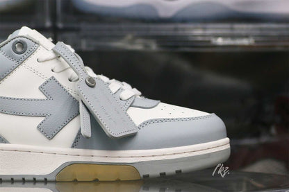 OFF-WHITE White & Gray Out Of Office Sneakers