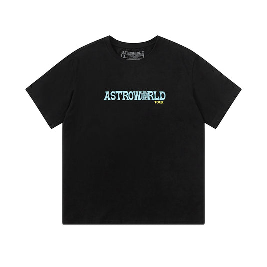 Travis Scott Cactus Jack Astroworld portrait printing short sleeves