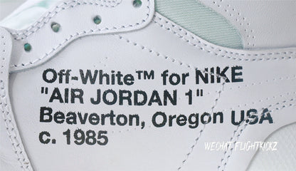 2018 Off White X Air Jordan 1 White (LN5 A1 Batch)