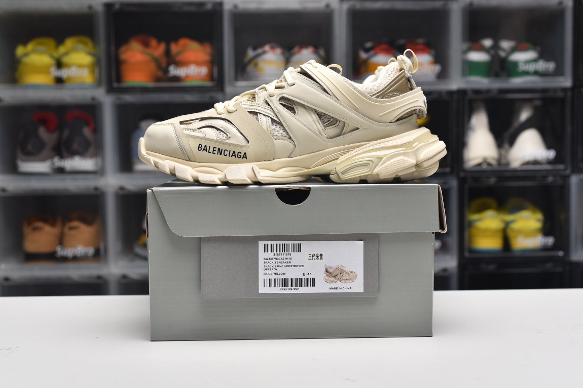 Balenciag* Wmns Track Sneaker Full Beige