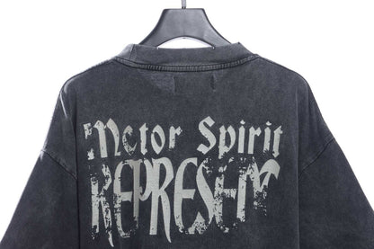 Represent makes old washing letters with short sleeves