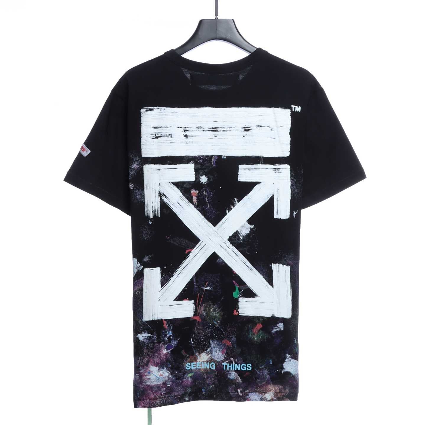 OW starry sky fireworks splash ink arrow short sleeves