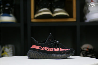 Yeezy 350 V2 Boost Core Black Red Kid(Ln5 A1)