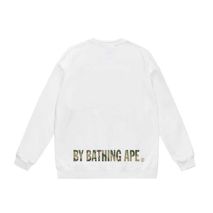 BAPE camo Ape Face logo graphic crewneck sweatshirt
