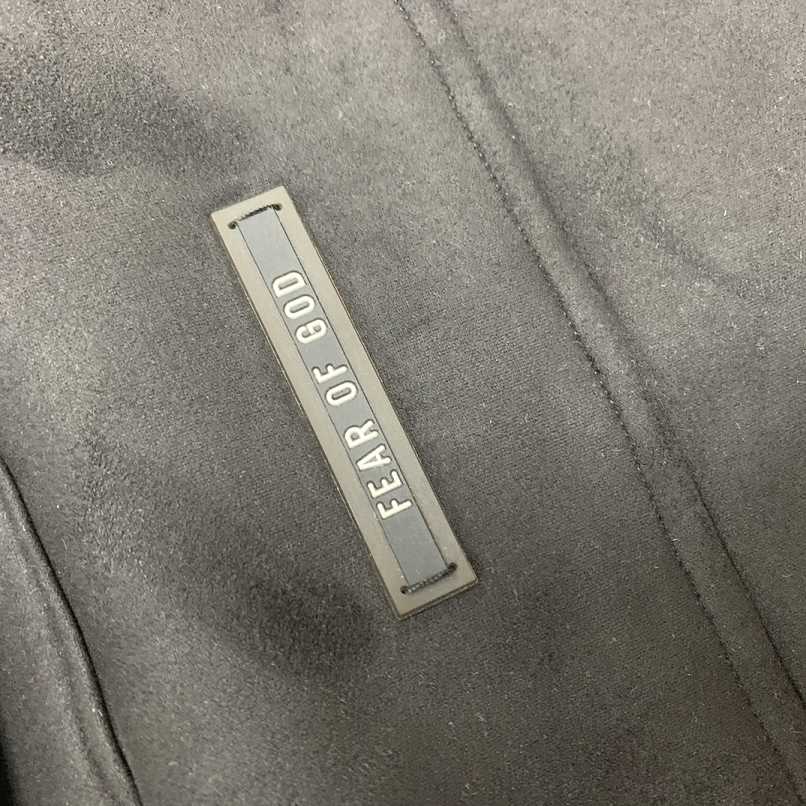 Fear of God F0G Heavyweight and Superb Black Suede Shirt Jacket