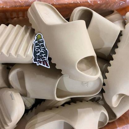 Kanye West Yeezy Slide Bone 2019锛團W6345楠ㄧ櫧锛?LN5 A1 Batch)