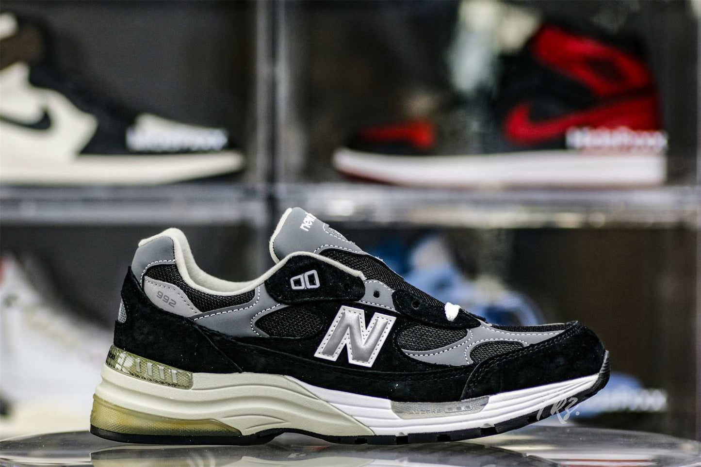 New Balance 992 Black Grey Suede