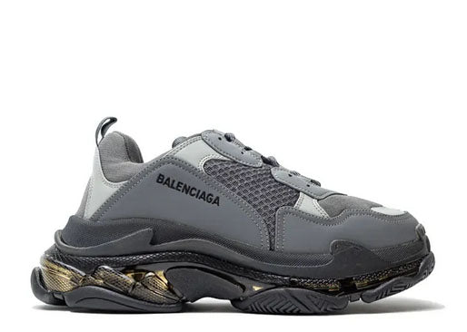 Balenciag* Triple S Sneaker Clear Sole 鈥?grey Black
