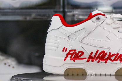 OFF-WHITE White & Red Out of Office OOO sneakers