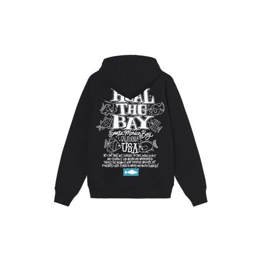 Stu$$y x Heal the Bay IZmA SS23 Heal the Bay Ocean Pigment Dyed Tee Graphic Printed Hoodie