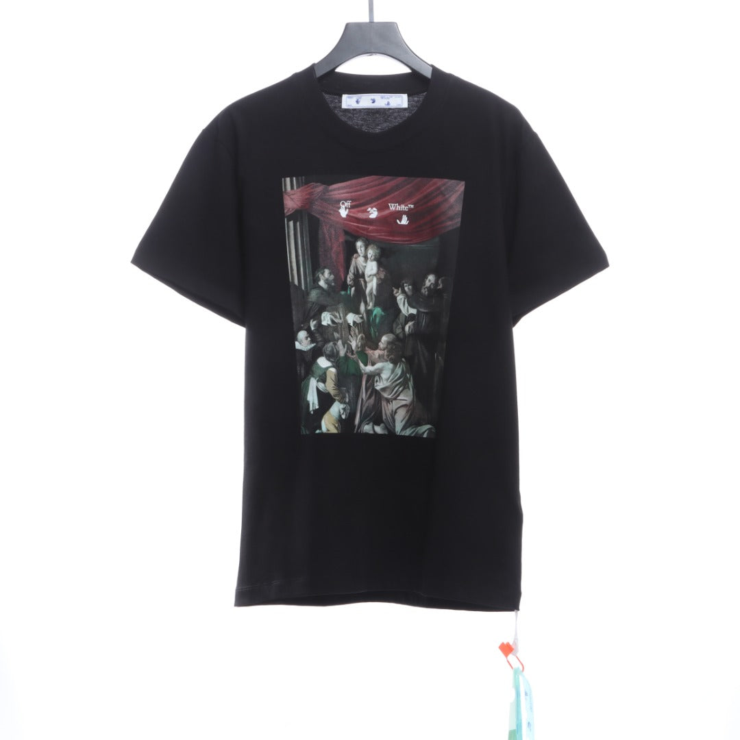 OW colorful religious print short sleeves