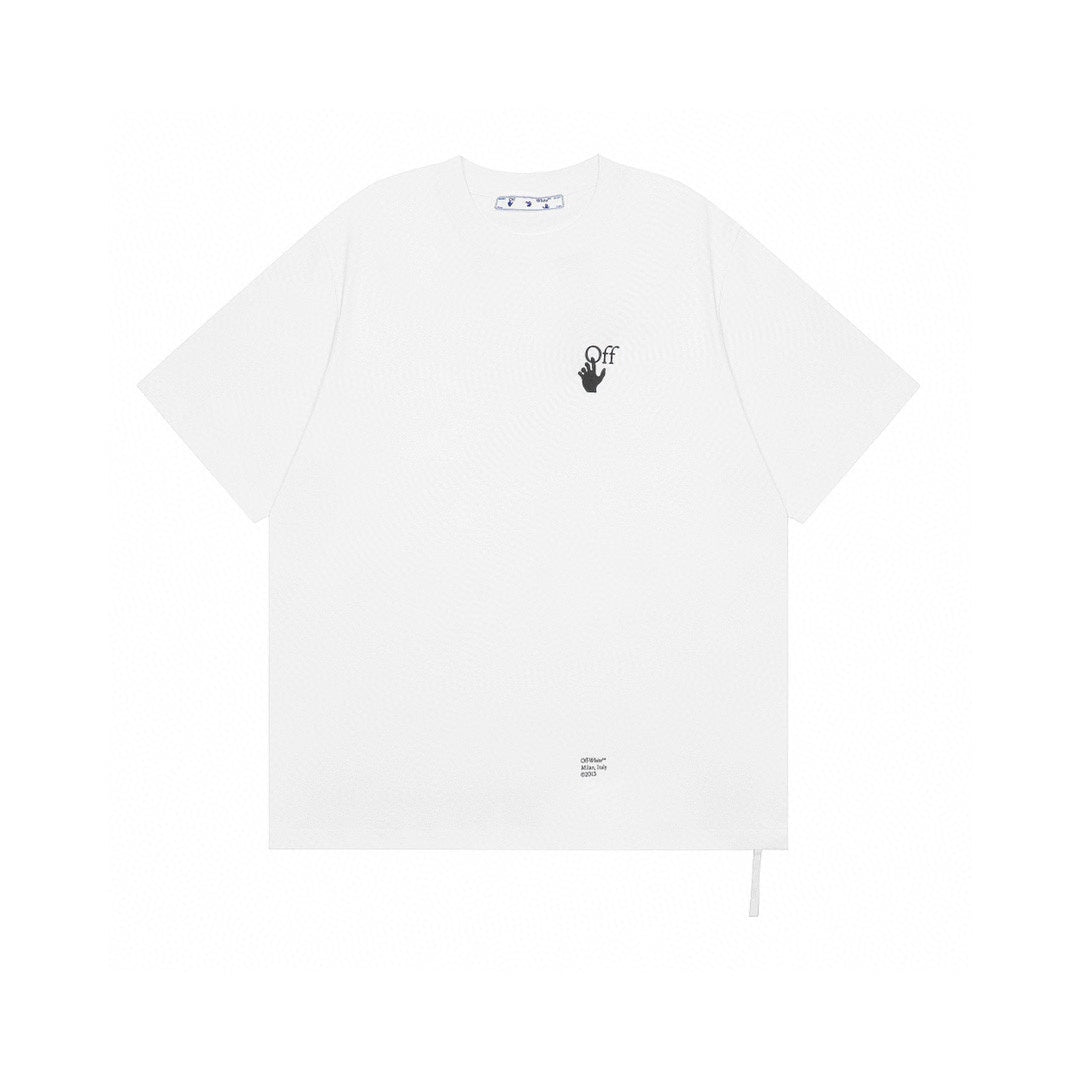 Ow Caravaggio black and white religious short sleeves MSATXSI1