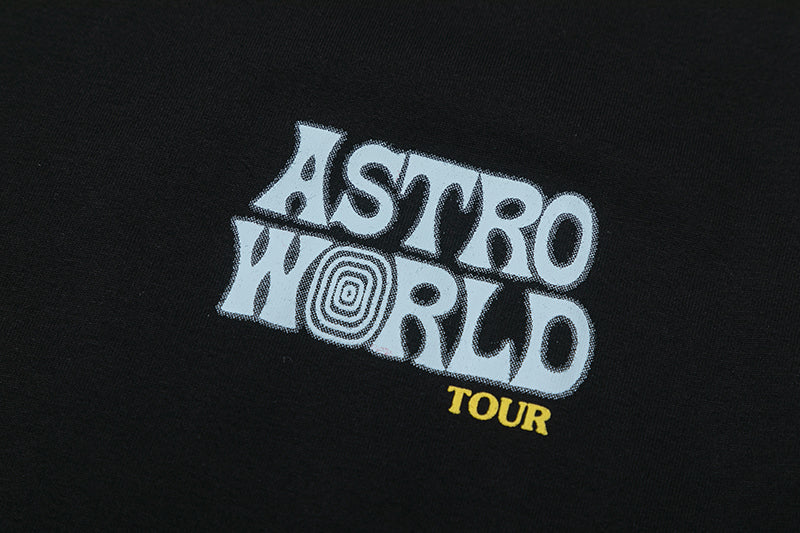 Travis Scott Cactus Jack Astroworld Staff head printing short sleeves