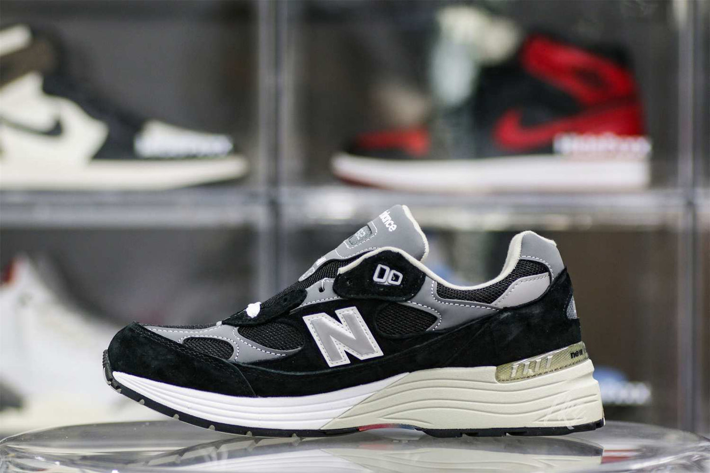 New Balance 992 Black Grey Suede