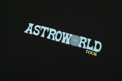 Travis Scott Cactus Jack Astroworld portrait printing short sleeves