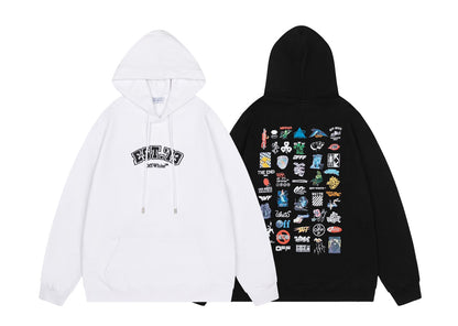 Off-White 24SS new multi-logo loose-fit hoodie