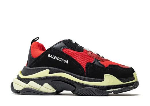 Balenciag* Triple S Sneaker Black And Red