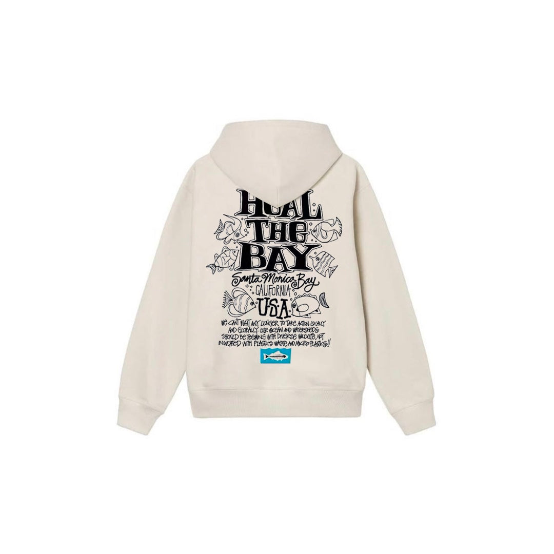 Stu$$y x Heal the Bay IZmA SS23 Heal the Bay Ocean Pigment Dyed Tee Graphic Printed Hoodie