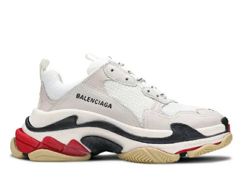 Balenciag* Wmns Triple S White Black Red 2019