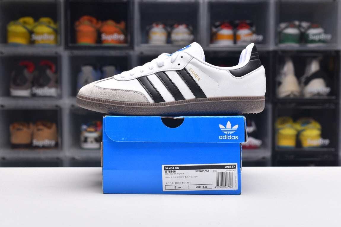 Adidas Samba OG White Black Gum (B75806)